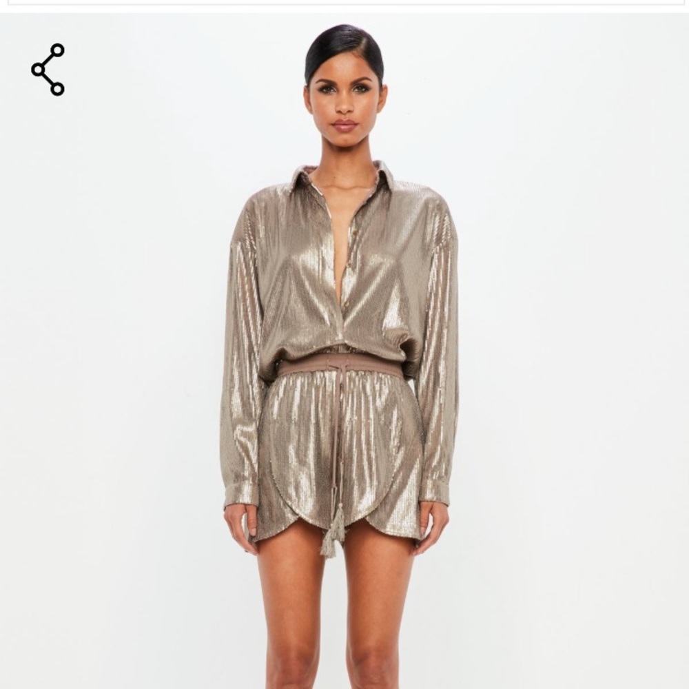 Sequin gold/bronze top